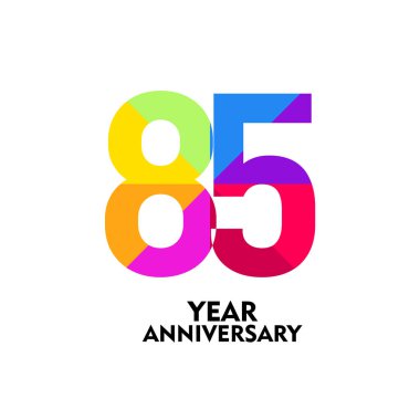85 Yıl Yıldönümü Vektör Şablonu Çizimi