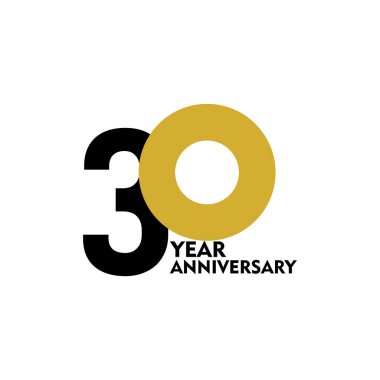 30 Yıl Yıldönümü Vektör Şablon Tasarımı Çizimi
