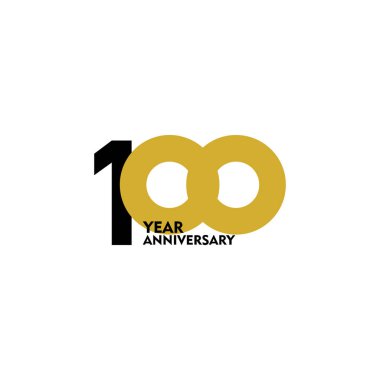 100 Yıl Yıldönümü Vektör Şablonu Tasarımı Çizimi