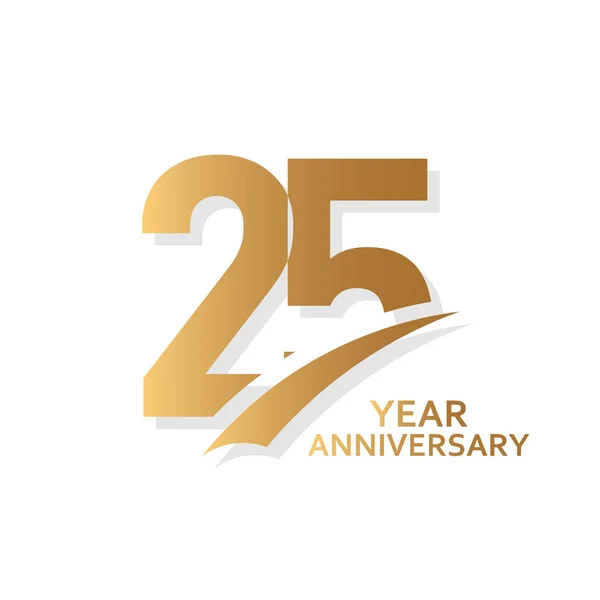 25 Jahre Jubiläum Vector Template Design Illustration — Stockvektor