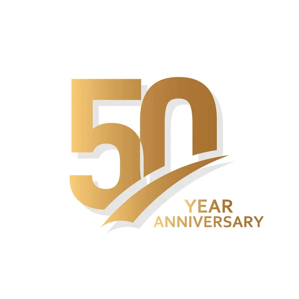 50 Yıl Yıldönümü Vektör Şablonu Tasarım İllüstrasyonu