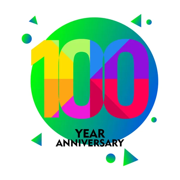 100 주년 Vector Template Design Illustration — 스톡 벡터