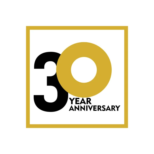 30 Year Anniversary Vector Template Design Illustration — Stock Vector