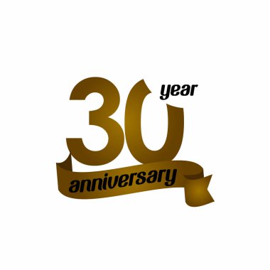 30 Yıl Yıldönümü Vektör Şablon Tasarımı Çizimi