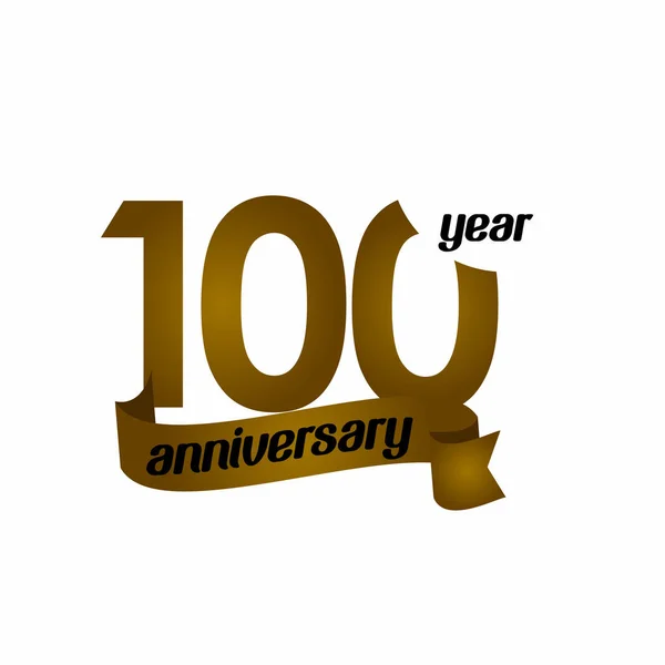 100 Year Anniversary Vector Template Design Illustration — Stock Vector