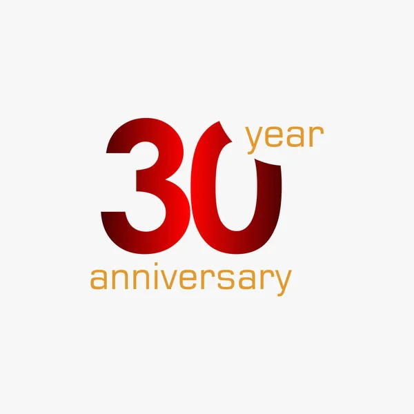 30 Aniversario Vector Plantilla Diseño Ilustración — Vector de stock