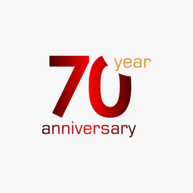 70 Yıl Yıldönümü Vektör Şablonu Tasarım Çizimi
