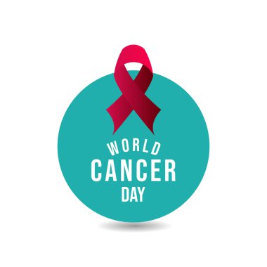 Dünya Kanser Günü Vektör Şablonu Çizimi