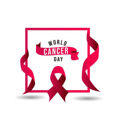 Dünya Kanser Günü Vektör Şablonu Çizimi