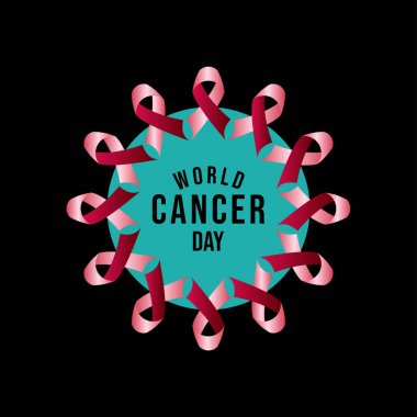 Dünya Kanser Günü Vektör Şablonu Çizimi