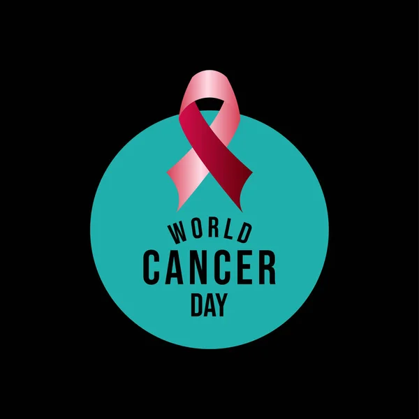 Illustration de conception de modèle vectoriel de la Journée mondiale du cancer — Image vectorielle