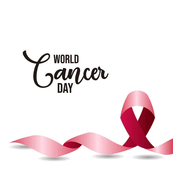 Illustration de conception de modèle vectoriel de la Journée mondiale du cancer — Image vectorielle