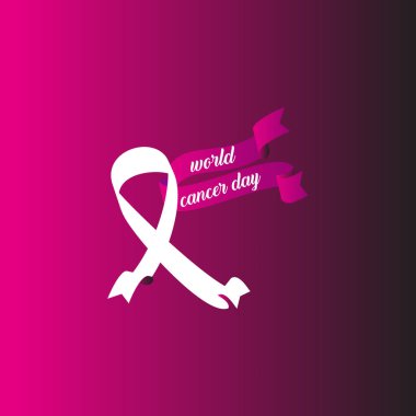 Dünya Kanser Günü Vektör Şablonu Çizimi