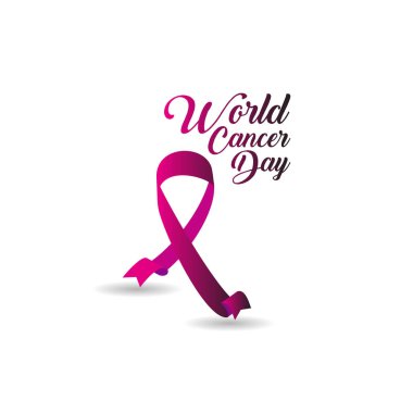 Dünya Kanser Günü Vektör Şablonu Çizimi