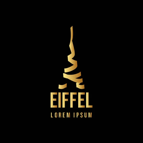 Logo Eiffel Vector Template Design Illustration — Vector de stock