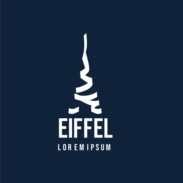 Logo Eiffel Vector Template Design Illustration — Vector de stock