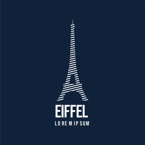 Eiffel logo vektor vorlage design illustration — Stockvektor