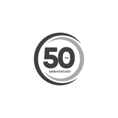 50 Yıl Yıldönümü Vektör Şablonu Tasarım İllüstrasyonu