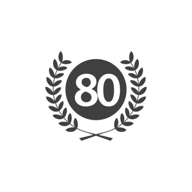 Seksen Yıl Yıldönümü Vektör Şablonu Tasarım Çizimi