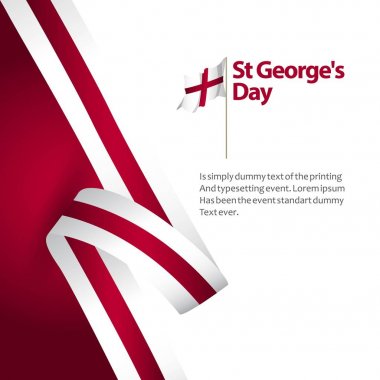 St George's Day Vektör Şablontasarım İllüstrasyon