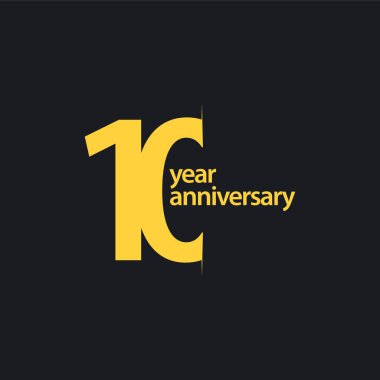 10 Year Anniversary Vector Template Design Illustration clipart
