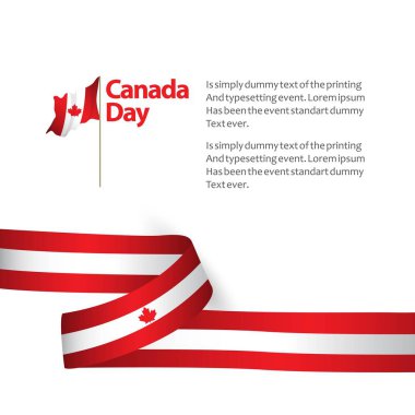 Kanada Günü Vektör Şablonu Tasarım İllüstrasyon