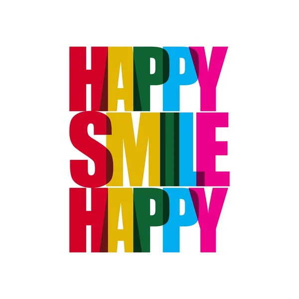 Happy Smile Vector Template Design Illustration - Stok Vektor