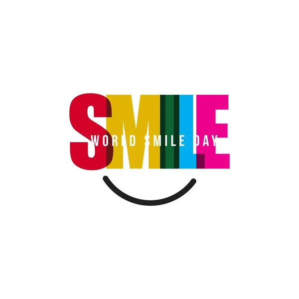 Παγκόσμια Ημέρα Χαμόγελου Διάνυσμα Πρότυπο Σχεδιασμός Εικονογράφηση — Διανυσματικό Αρχείο