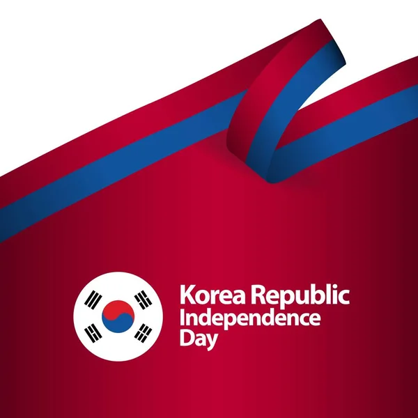 대한민국 독립 기념일 벡터 템플릿 디자인 일러스트 — 스톡 벡터