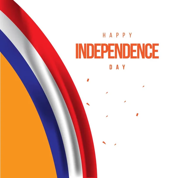 Feliz Día de la Independencia de Holanda Vector Template Design Illustration — Vector de stock