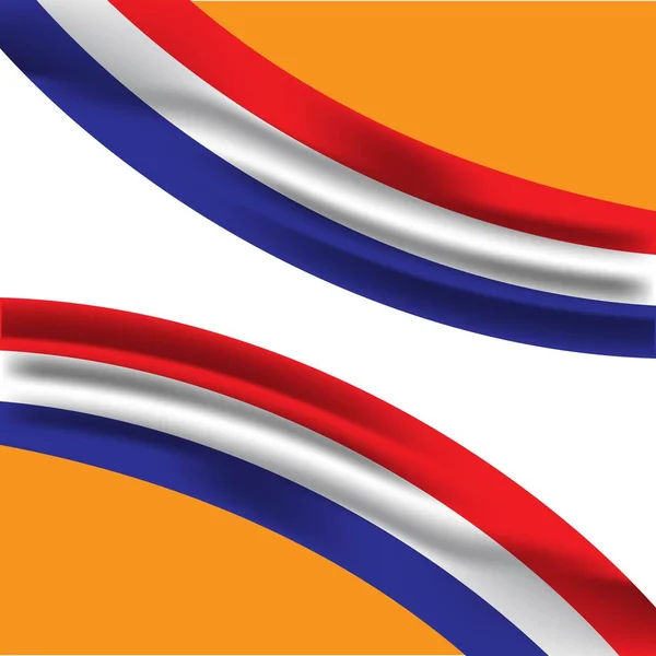 Holanda Bandera Vector Plantilla Diseño Ilustración — Archivo Imágenes Vectoriales