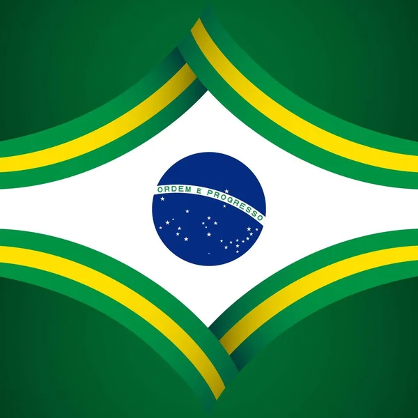 Feliz Brasil Independência Dia Vetor Modelo Design Ilustração — Vetor de Stock