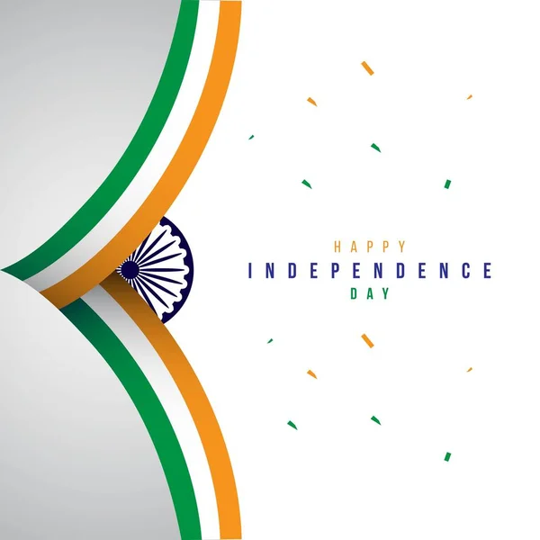 Ευτυχισμένος Ινδία ημέρα ανεξαρτησία διάνυσμα πρότυπο σχεδιασμού — Διανυσματικό Αρχείο