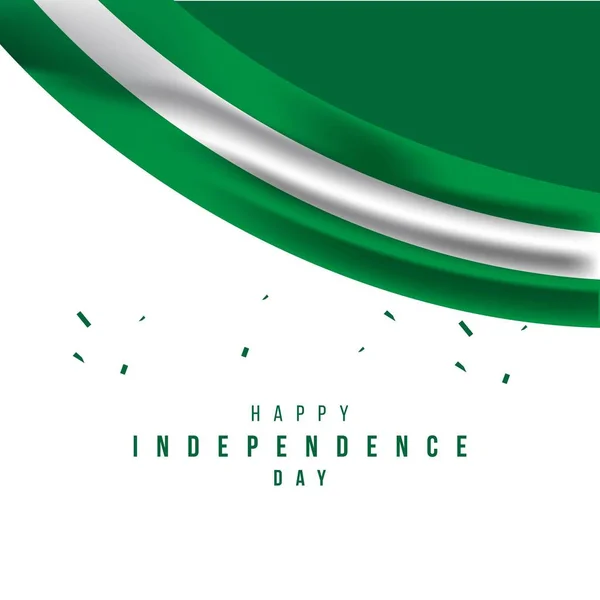 Illustration vectorielle heureuse de conception de modèle de jour de l'indépendance du Nigeria — Image vectorielle