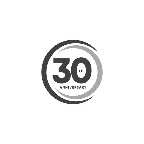 30 Aniversario Vector Plantilla Diseño Ilustración — Archivo Imágenes Vectoriales