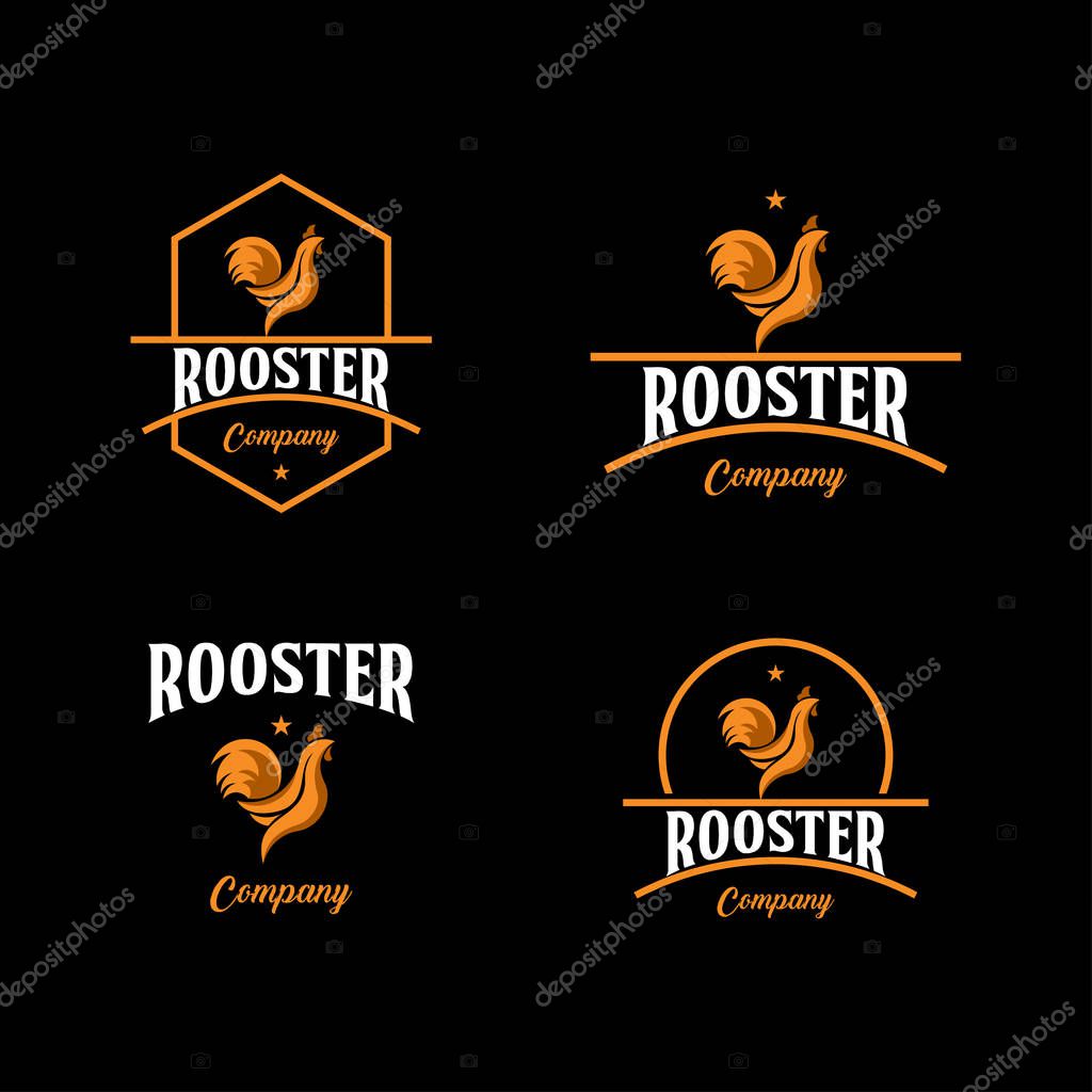 Rooster Company Logo Vector Template Design Illustration