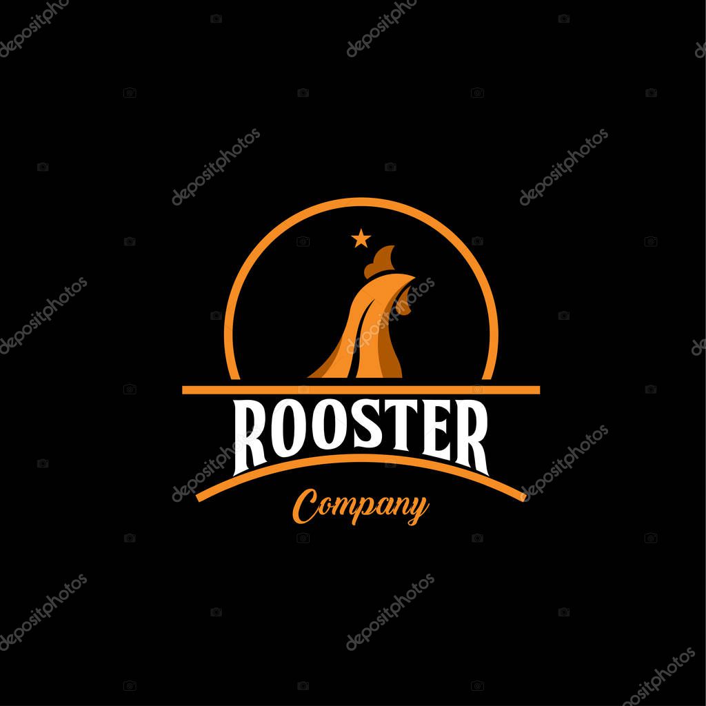 Rooster Logo Vector Template Design Illustration