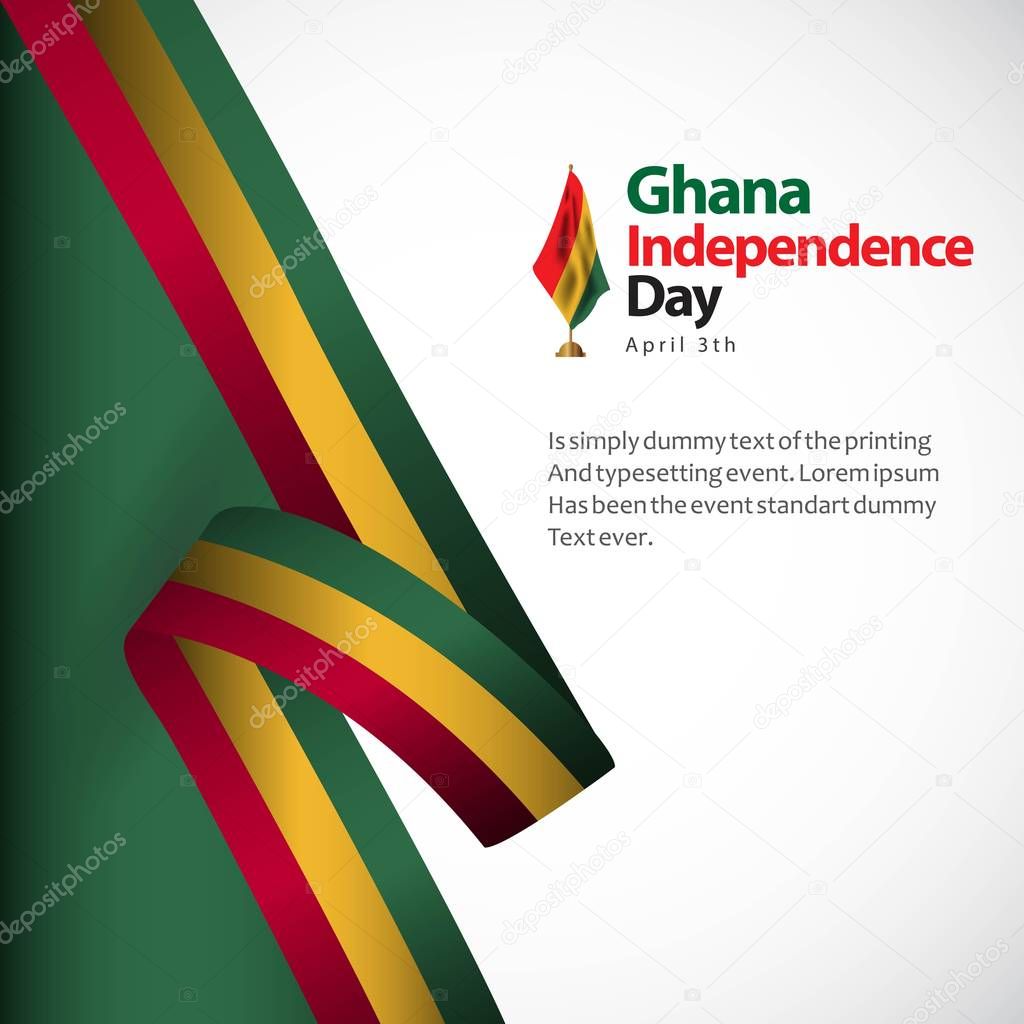 Ghana Independence Day Vector Template Design Illustration