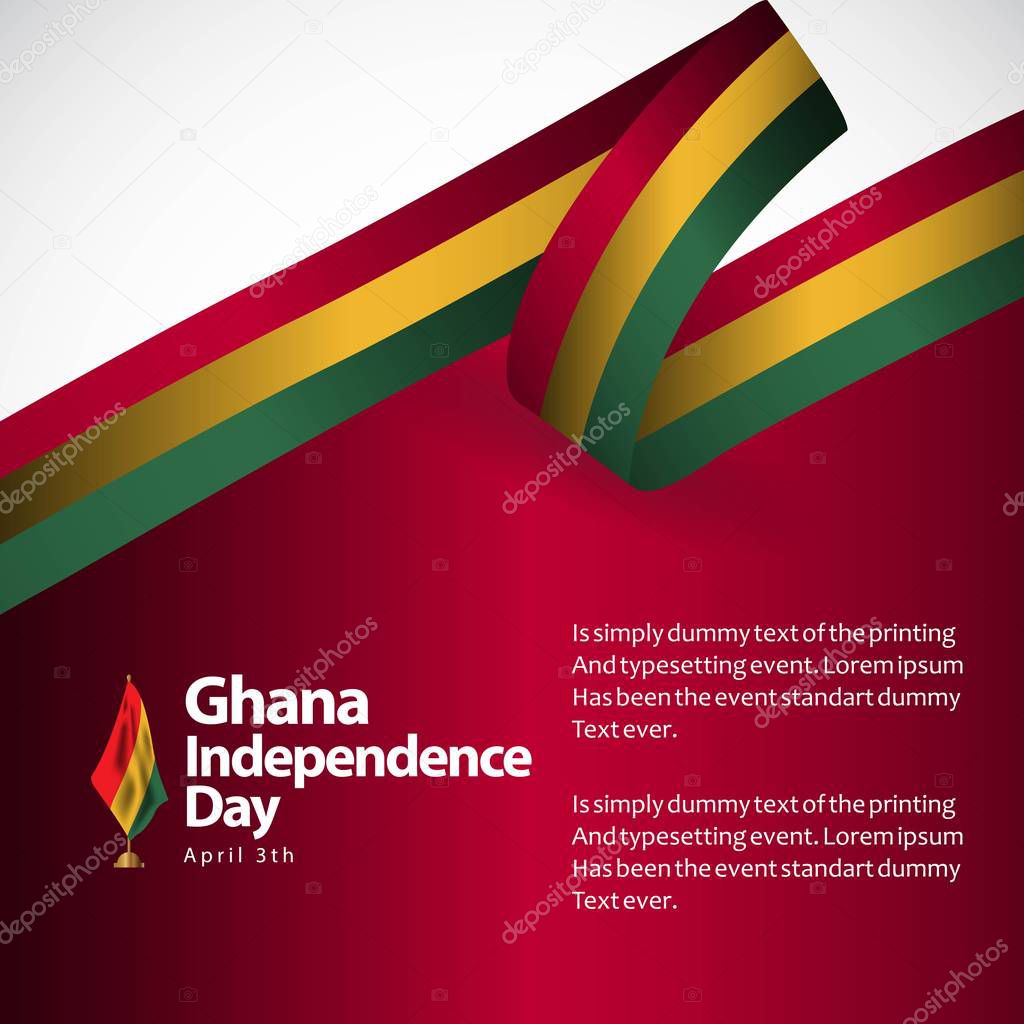 Ghana Independence Day Vector Template Design Illustration