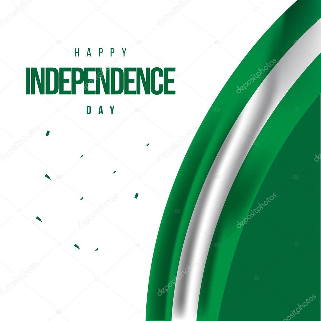 Happy Nigeria Independence Day Vector Template Design Illustration