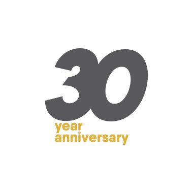 30 Yıl Yıldönümü Vektör Şablon Tasarımı Çizimi