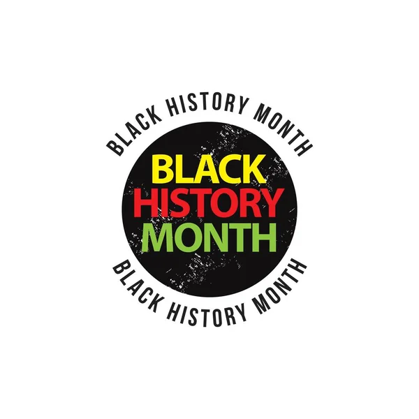 Illustrazione di progettazione del modello vettoriale di mese di storia nera — Vettoriale Stock