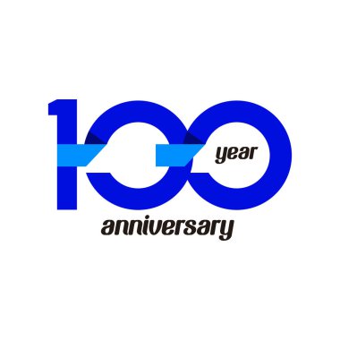 100 Yıl Yıldönümü Vektör Şablonu Tasarımı Çizimi