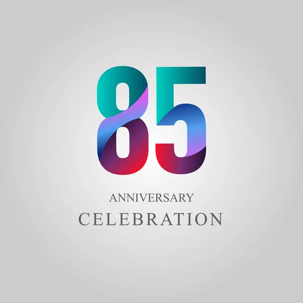 85 Año Celebración del aniversario Vector Plantilla Diseño Ilustración — Archivo Imágenes Vectoriales