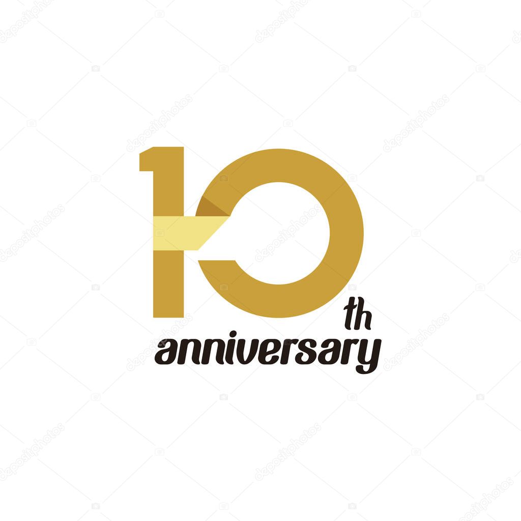 10 Year Anniversary Vector Template Design Illustration