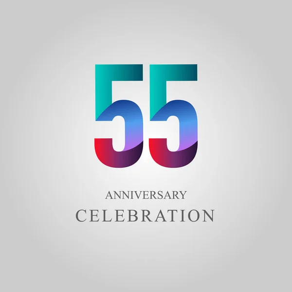 55 Anniversario celebrazione Modello vettoriale Design Illustrazione — Vettoriale Stock