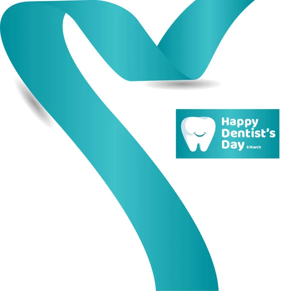 Mutlu Diş Hekimleri Günü Vektör Şablontasarım İllüstrasyon — Stok Vektör