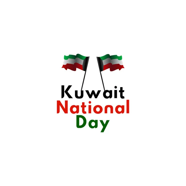 Kuwait National Day Vektor Vorlage Design Illustration — Stockvektor