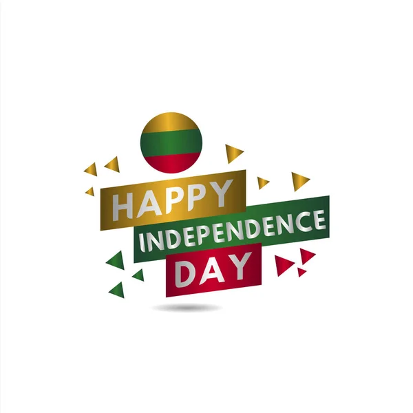 Ευτυχισμένος Λιθουανης ημέρα ανεξαρτησίας — Διανυσματικό Αρχείο