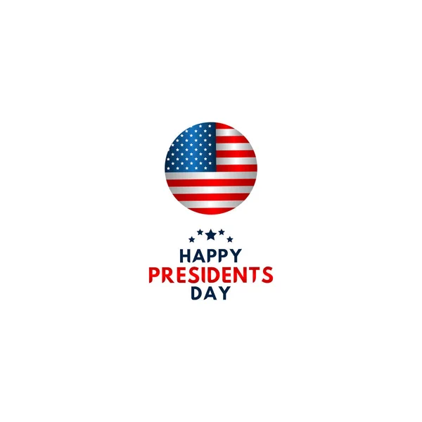 Felice Presidenti Day Vector Template Design Illustrazione — Vettoriale Stock